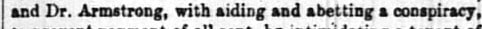 "and Dr. Armstrong, with aiding and abetting & conspiracy"