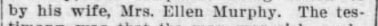 "by his wife, Mrs. Ellen Murphy. The tes-"
