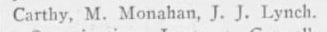 "Carthy, M. Monahan, J. J. Lynch."