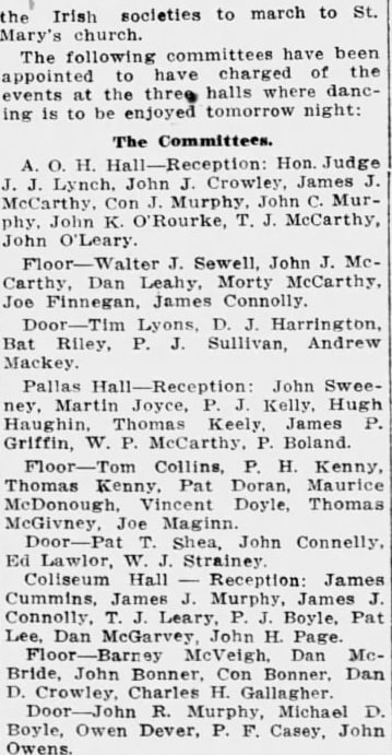 The Committees for the three halls