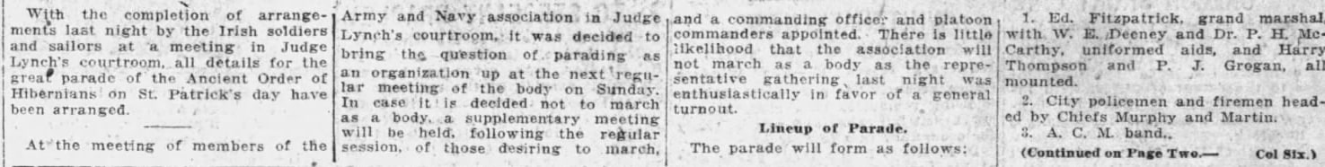 Report of the arrangements meeting in Judge Lynch's courtroom